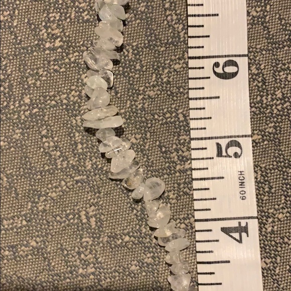 Handmade ankle/wrist bracelet of white rocks - Picture 4 of 5